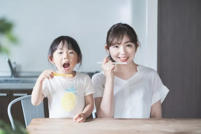 親子の歯磨き